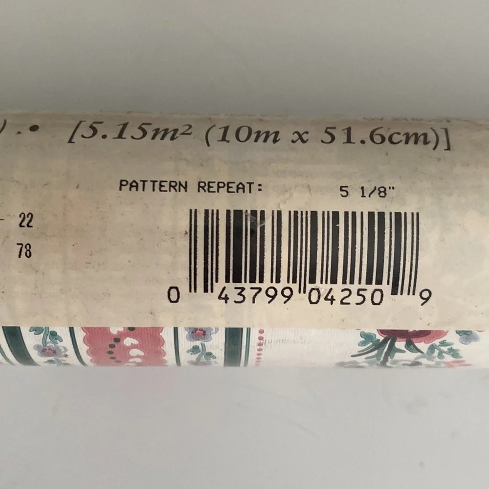 Vintage Borden Wallpaper Vinyl Coated 2 Double rolls